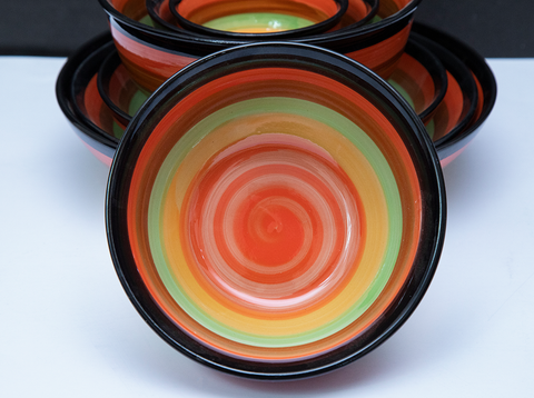 7Pcs Multi Ceramic Bowls And Plates