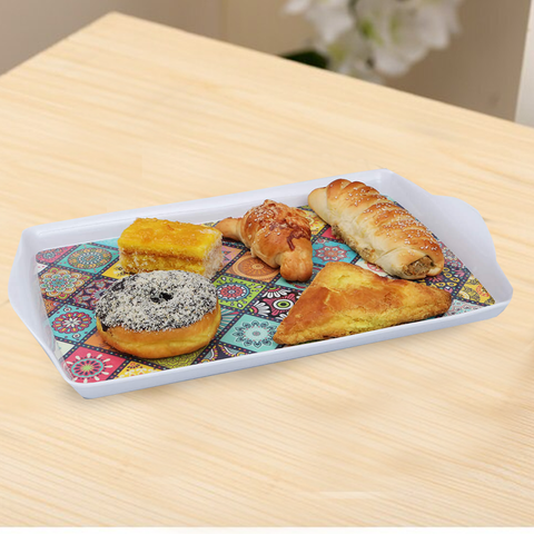 Melamine Serving Tray- Colorful Pattern