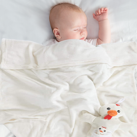 Serene Baby Blanket Ivory With Hand Puppet