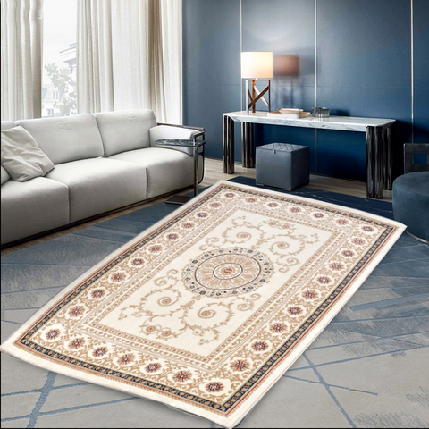 Beige Roman Thick And Cozy Floor Rug