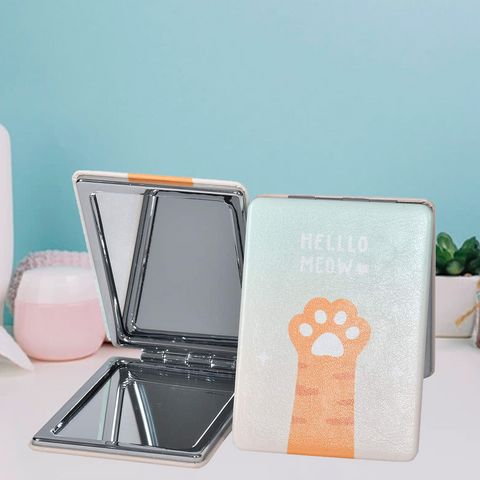 Hello Meow Folding Portable Pocket Mirror