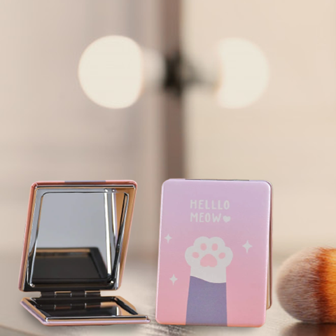 Hello Meow Folding Portable Pocket Mirror
