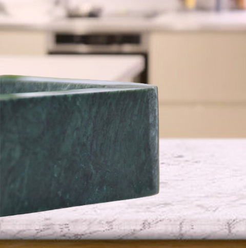 Dark Green Marble Tray
