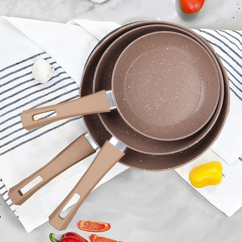 Brown Non Stick Frying Pan