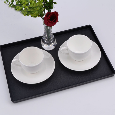 Pitch Black Melamine Tray