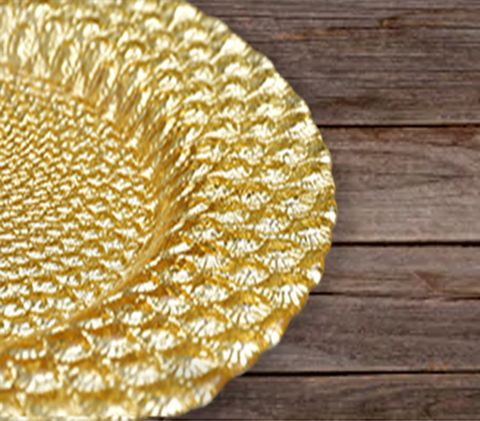 Classic Gold Pattern Serving Tray