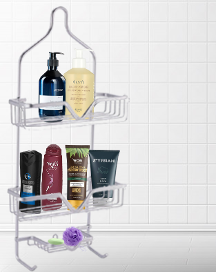 Chrome Washroom Caddy And Organizer