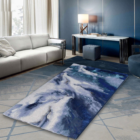 Cloudy Blue Thick And Cozy Floor Rug