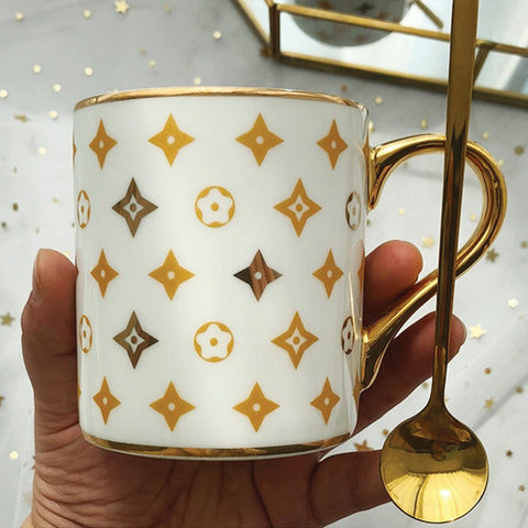 Ceramic Classic Gold Star Mug