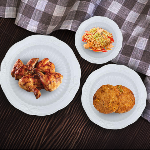 3Pcs Porcelain Serving Plates