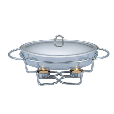 Glass Food Warmer With Metal Lid