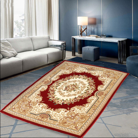 Cranberry Red Thick And Cozy Floor Rug