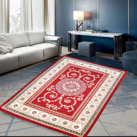 Crimson Red Thick And Cozy Floor Rug
