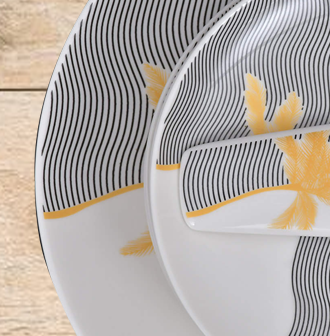 8Pcs Palm Tree Ceramic Cake Set