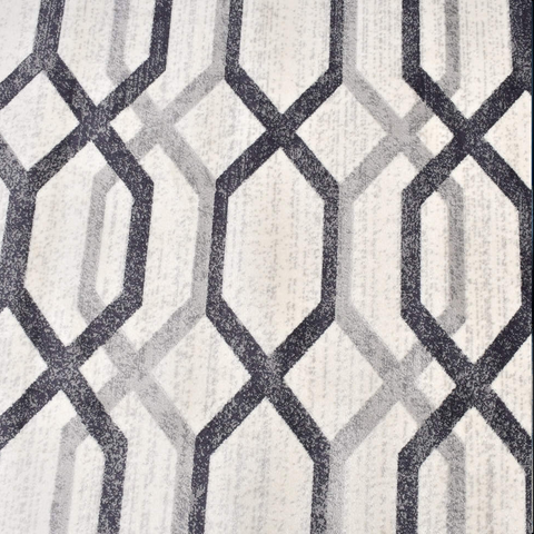 Black Mosaic Thick And Cozy Floor Rug