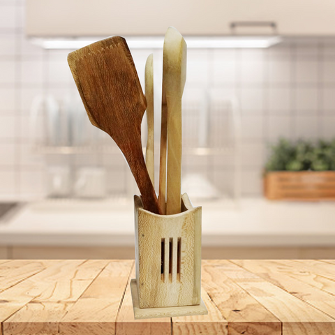 Bamboo Wooden Serving Spoon Set