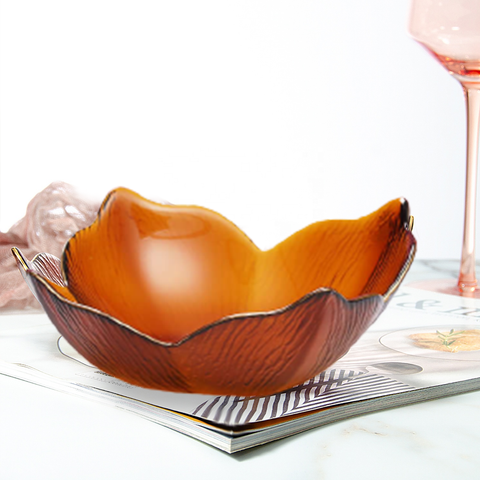 Asiatic Lily Glass Serving Bowl