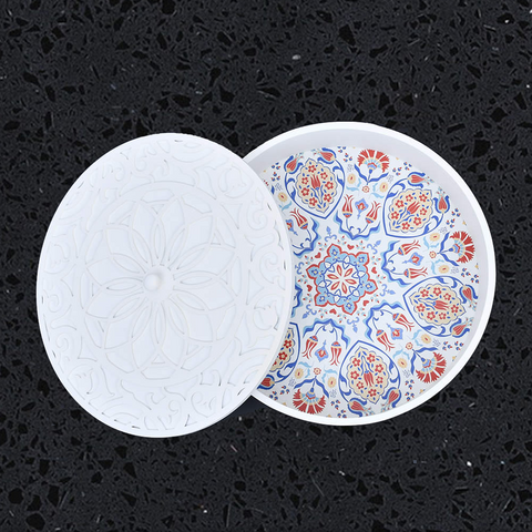 Multicolor Design Round Hot Pot