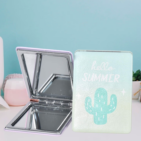 Hello Summer Folding Portable Pocket Mirror