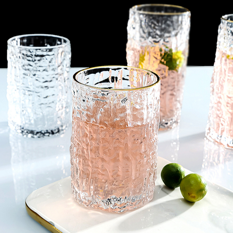 6Pcs Elegant Grade Gold Rim Glass Set