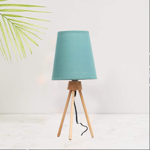Table Lamp With Wooden Stand