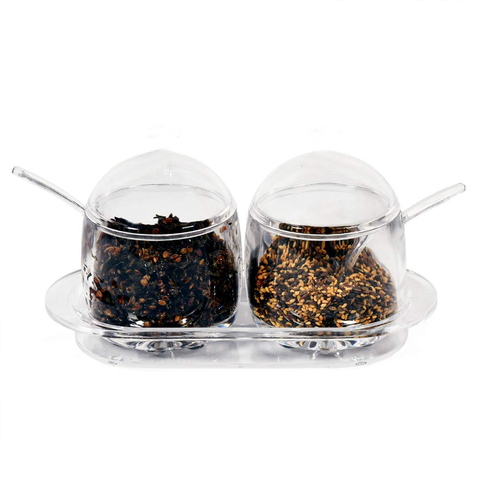 2Pcs Acrylic Convenient Jam Jar