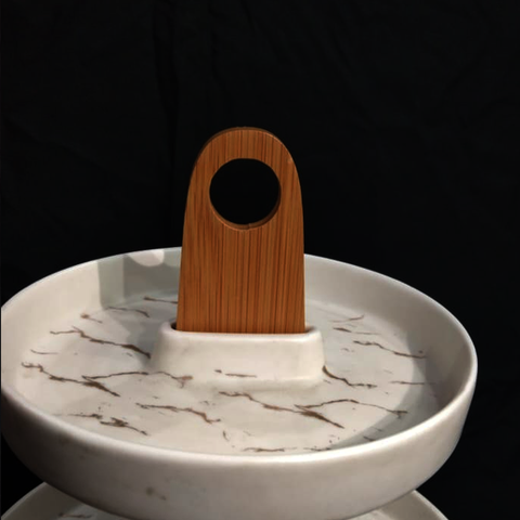 3 Tier Cake Serving Tray- Wooden Stand