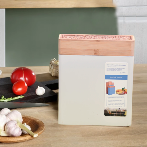 Bamboo Knife Holder With sticks Tessie And Jessi