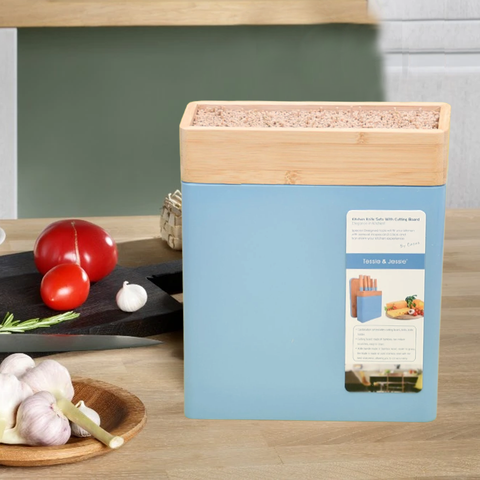 Bamboo Knife Holder With sticks Tessie And Jessi