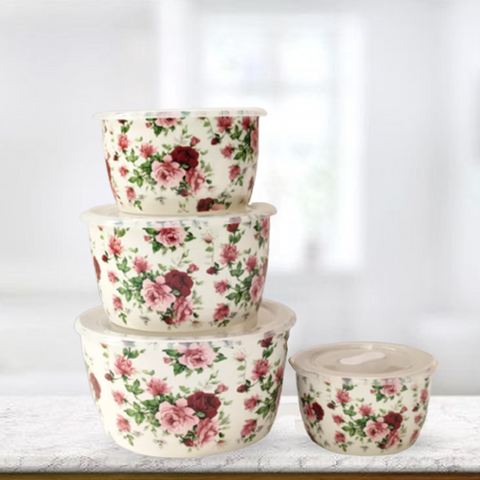 4Pcs Multi Ceramic Sealed Bowls