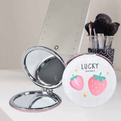 Fruits Design Folding Round Portable Pocket Mirror
