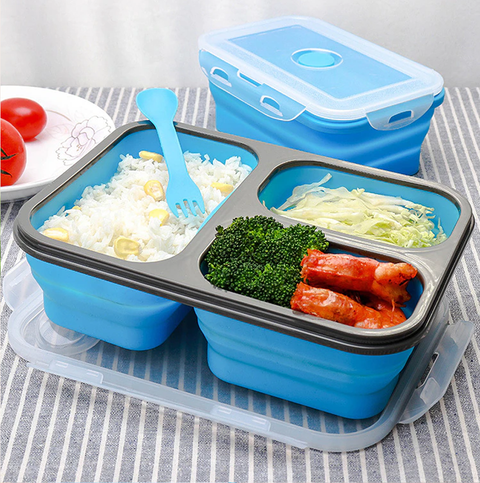 Medium Lunch Box- Silicon Foldable