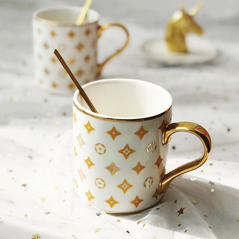 Ceramic Classic Gold Star Mug