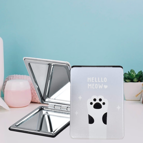 Hello Meow Folding Portable Pocket Mirror