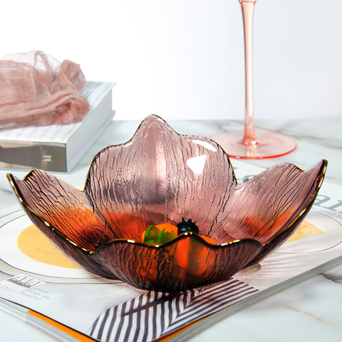 Asiatic Lily Glass Serving Bowl
