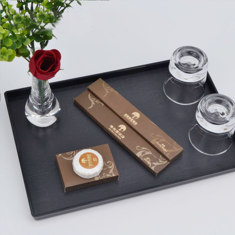 Pitch Black Melamine Tray