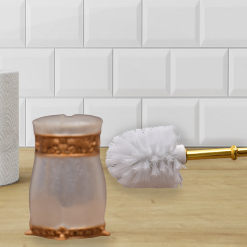 6Pcs Jade Design Embroidered Porcelain Bathroom Accessories