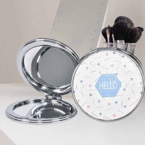 Hello Design Folding Round Portable Pocket Mirror