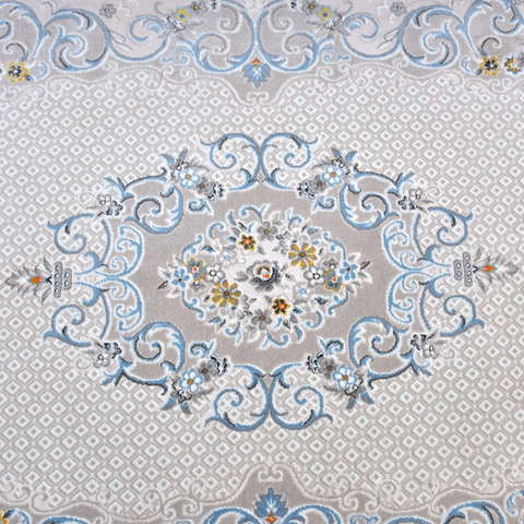 Ancient Style Grey Thick And Cozy Floor Rug