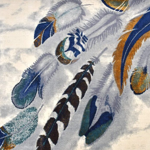 Blue Feather Thick And Cozy Floor Rug
