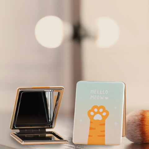Hello Meow Folding Portable Pocket Mirror