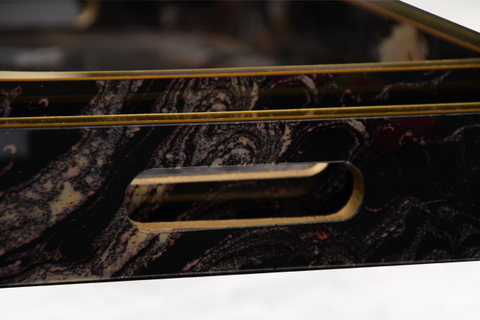 Pair of Abstract Design Trays