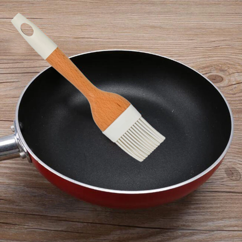 Silicon Oil Brush Bamboo Wood Cooking