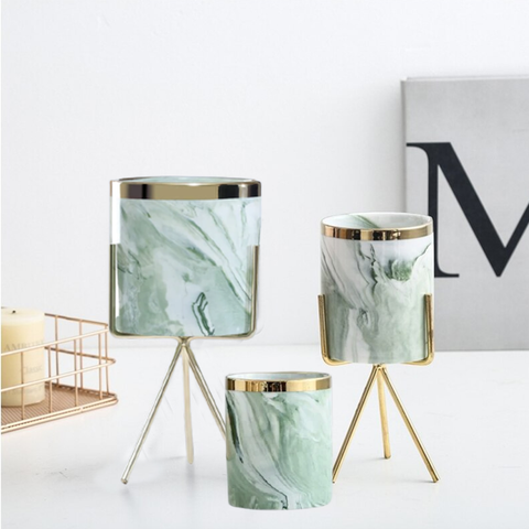 Light Green Doppelganger Porcelain Flower Pot