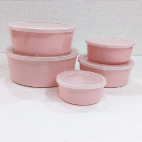5Pcs Matte Melamine Sealed Bowls