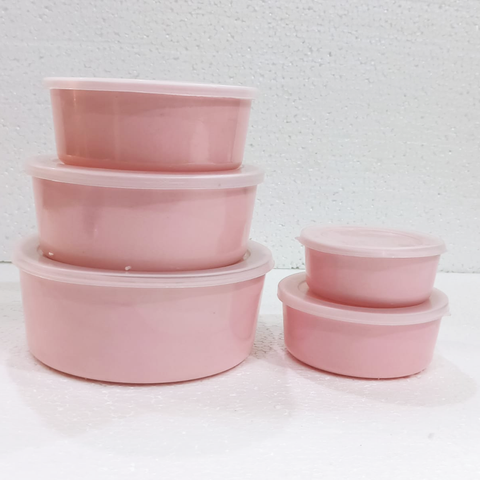 5Pcs Matte Melamine Sealed Bowls