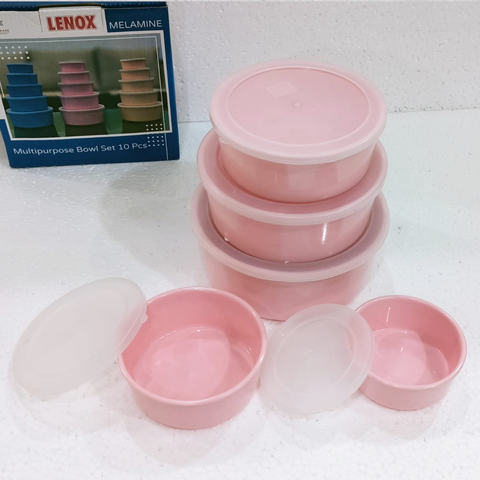 5Pcs Matte Melamine Sealed Bowls