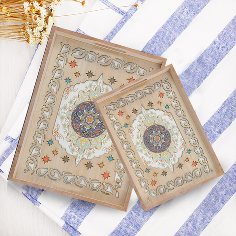 Pair of Mediterranean Design Trays