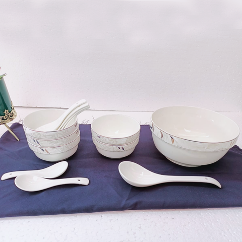 14Pcs High Quality Ceramic Soup Set
