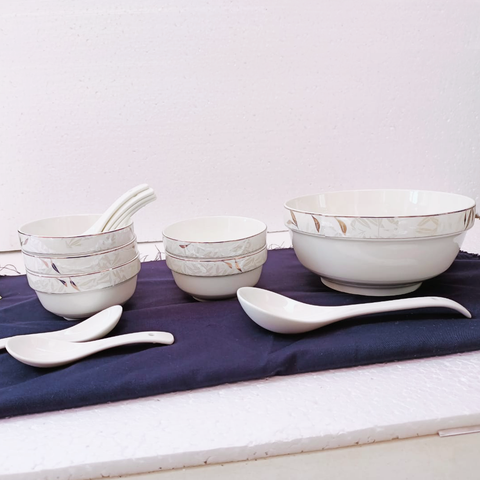14Pcs High Quality Ceramic Soup Set